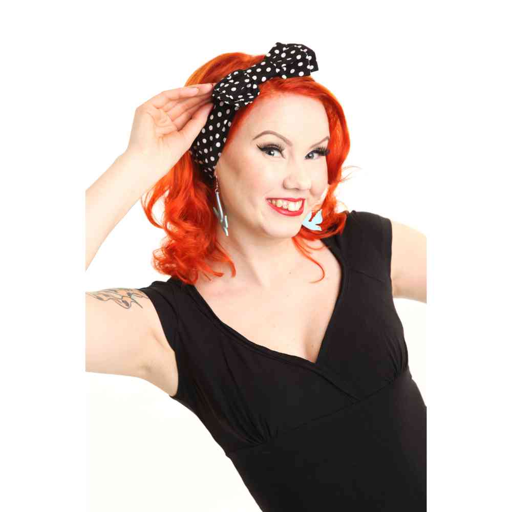 Rockabella - BOW Haarband - Zwart